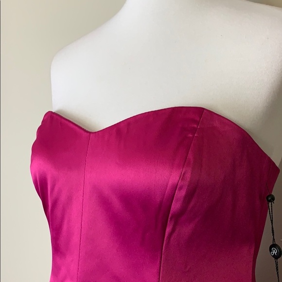 ADRIANNA PAPELL Fuchsia Strapless Cocktail Dress 4 - Picture 10 of 11
